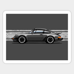 My drawing of the iconic German Turbo sports car with stripes background Magnet